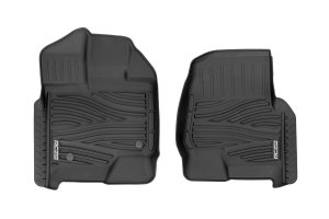 Ford F-150 Lightning Flex-Fit Floor Mats - Front - Rough Country - '22-'24 Ford F-150 Lightning Flex-Fit Floor Mats - Front - Rough Country - '22-'24